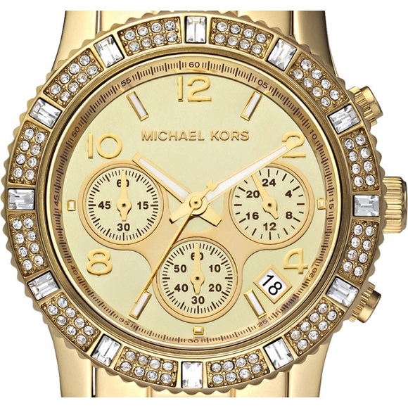 Michael Kors Pyramid Stud Gold Glitz Watch - Picture 4 of 15